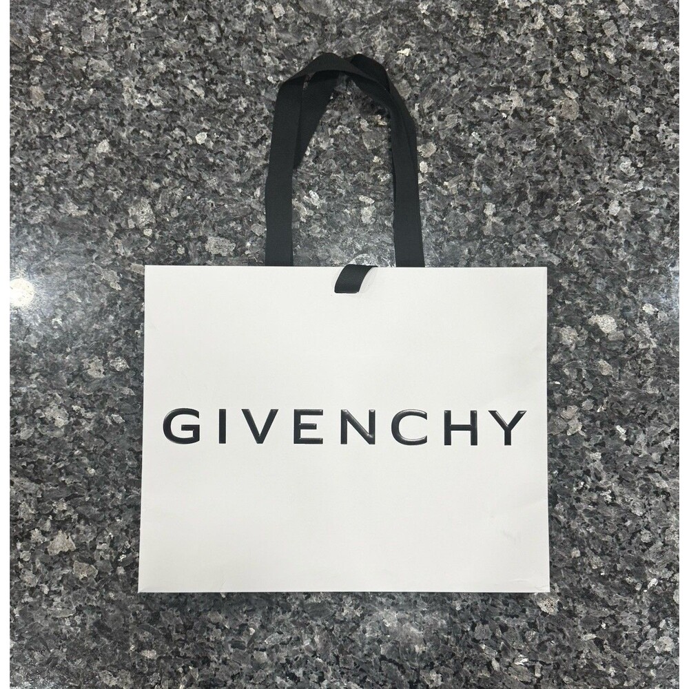 Givenchy White Black Shopping 2026 Gift Bag Tote 12.5” x 16” x 5”